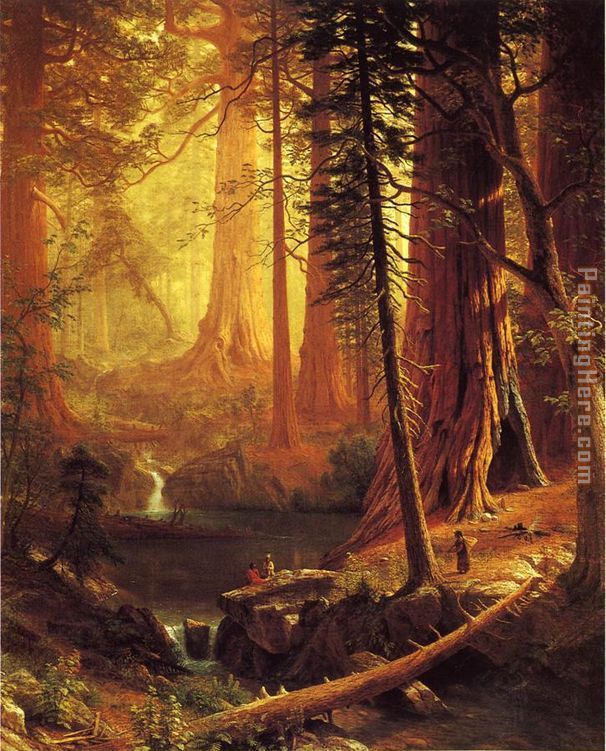 Albert Bierstadt Giant Redwood Trees of California